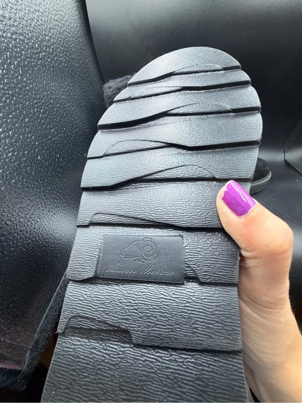Women’s Black Suede Shearling-Lined Winter Boots